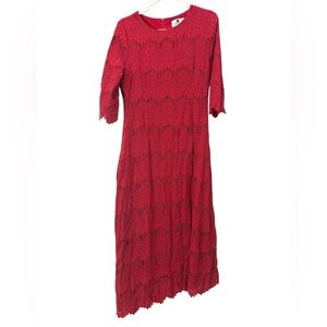 Dainty Jewells Pink Sheath Dress 3/4 Sleeve Crew Neck